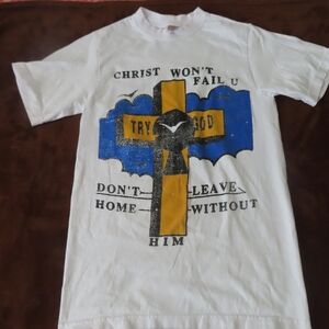 lonestar streetwear christ wont fail you tee tshirt S made in houston